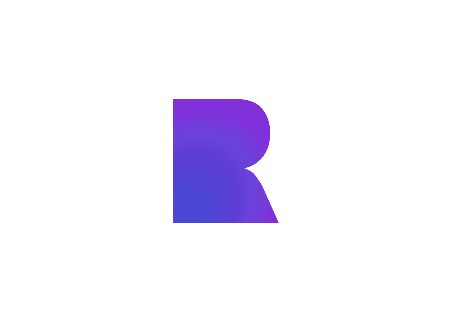 Roser Growth section hero image that shows the logo, a purple 'R'. Roser Growth is a Berlin-based growth consultancy